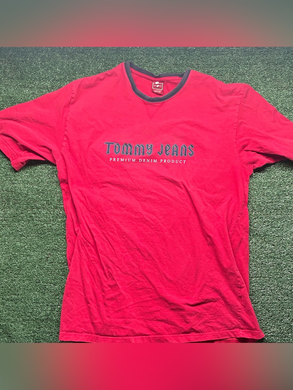Tommy Hilfiger Red Short Sleeve 'Tommy Jeans' Logo Tee